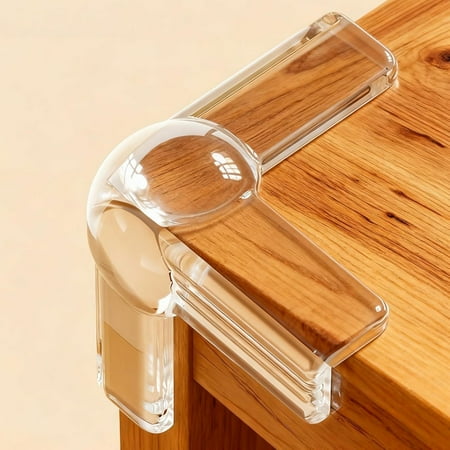 Transparent Baby Corner Protectors 12 Pack – Clear Furniture Corner Safety Guards for Tables, Cabinets and Desks, Baby Proofing Edge Protectors