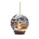 thumbnail image 2 of Adorno de muñeco de nieve | Colgante de bola de cristal acrílico con diseño de copo de nieve para decoración de árbol de Navidad, decoración colgante para el hogar, la oficina o el coche, 2 of 6