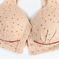 thumbnail image 4 of XUNKUSGA Wireless Front Closure Bra for Women Scalloped Lace Side Bust Support Plus Size Minimizer Bras with Wide Mesh Shoulder Straps for Large Bust & Seniors,Beige02,48/110C, 4 of 9