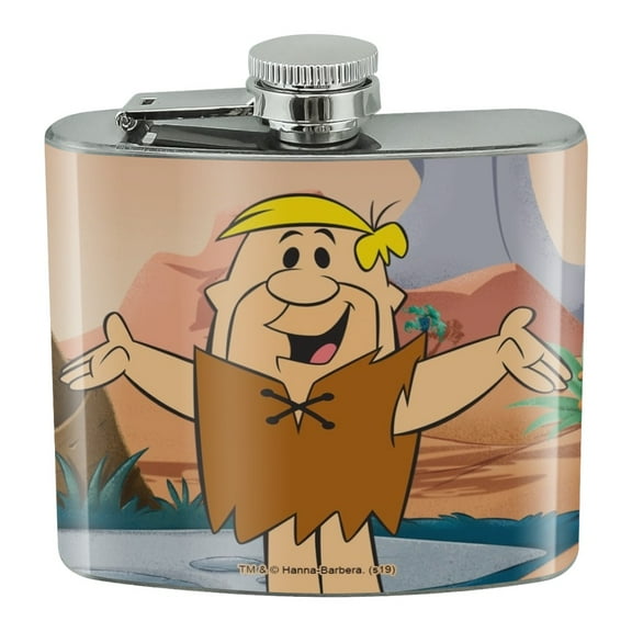 The Flintstones Barney Character Stainless Steel 5oz Hip Drink Kidney Flask