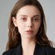thumbnail image 4 of Yellow Gold Big Large Hoop Earrings 30mm For Women Girls Sensitive Ears Fashion Round Circle Minimaliste 2pairs, 4 of 4