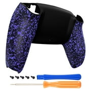 eXtremeRate Textured Purple Non-Slip Back Housing Bottom Shell Replacement Back Shell for ps5 Controller BDM-010/020/030/040