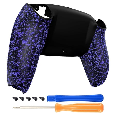 eXtremeRate Textured Purple Non-Slip Back Housing Bottom Shell Replacement Back Shell for ps5 Controller BDM-010/020/030/040