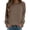 Coffee, variant on Fiaer Women's Crew Neck Long Sleeve Sweatshirt Classic Loose Casual Pullover Shirts Soft Fall Solid Color Tops Red XL