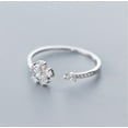 thumbnail image 2 of Five Petals Flower Ring For Women S925 Silver Jewelry Floral Elegant Delicate Anniversary Gift For Her Jewelry, 2 of 5