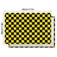 thumbnail image 5 of Yellow and Black Checkered Pattern Summer Placemats Table Placemats Set Of 6-Linen Kitchen Washable Placemats Table Mats 11.8"x17.7" Non-Slip Heat Resistant, 5 of 5