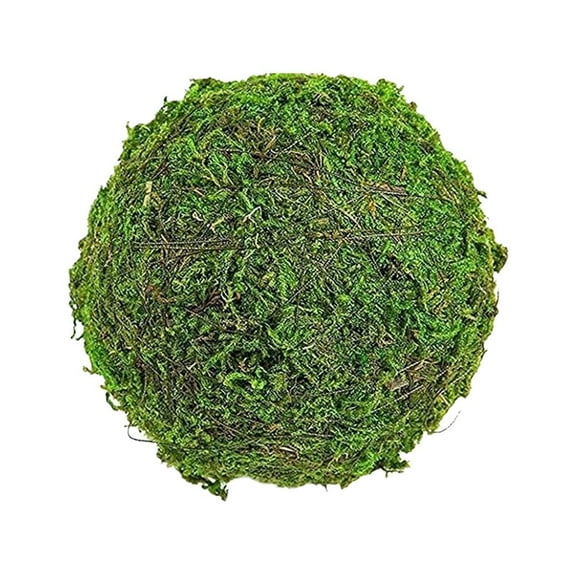 Handmade Artificial Moss Balls for Vase Fillers and Home Decor Set of 3 Green Decorative Moss Balls