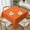 Orange, variant on Pink Polka Dots Soft Tablecloth Square Dinng Table Covers for Kitchen & Table Linens 52" x 52"