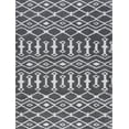 thumbnail image 3 of Jersey Shag Contemporary Geometric Gray and White Polypropylene Indoor Area Rug, 9'x12' Rectangle, 3 of 9