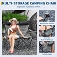thumbnail image 2 of DSstyles Oversized Padded Camping Chairs, Hevy Duty Folding Camp Chair - 500Lbs Support for Adults - Comfortable Camping Chair with High Back & Pillow, 1 Pack, 2 of 6