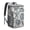 Grey-18, variant on Floral Hippie Retro Style Cooler Backpack - 20L Insulated Leakproof Bag, Colorful Abstract
