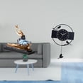 thumbnail image 2 of Estatua de bailarina de ballet, figura de bailarina, reloj de pared decorativo, reloj de pared, péndulo oscilante, material de resina acrílica, adecua, 2 of 8