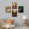 thumbnail image 2 of PixonSign Framed Wall Art Inspirational Christian Themed Illustrations Posters, Set of 4 Renaissance Fine Art Vintage Canvas Prints, Cozy Zen Wall Décor for Home Decor - 8"x10" White, 2 of 5