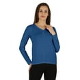 thumbnail image 1 of Inkmeso T-shirt Manches Longues à Manches Longues pour Femme Solid Button Henley, 1 of 7