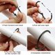 thumbnail image 5 of 20 anillos de clip de cortina de metal que se pueden abrir, fácil de abrir y cerrar, diámetro interior de 38 mm, para cortinas resistentes (negro) JAMW Sencillez, 5 of 5