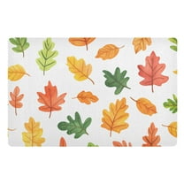 Yayeee Doormat for Indoor Entrance 32" x 20" Non Slippery Floor Rug, Green Leaves