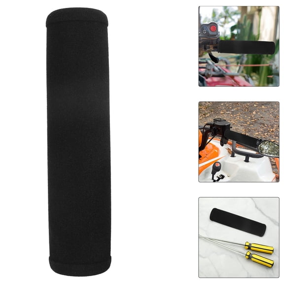 OULII 2-Pack ATV Handlebar Grips Foam Material for Motorcycles and Quad Bikes, Black Color
