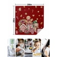 thumbnail image 4 of Red Gingerbread Christmas Cloth Napkins Set of 4 Reusable Dinner Napkins, Xmas Tree Gift House Star Cocktail Napkin Washable Table Napkins for Wedding/Holiday Party/Baby Shower 20"x20", 4 of 7