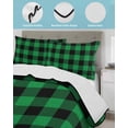 thumbnail image 4 of Dark Green Buffalo Check Twin Size Down Alternative Comforter, Lightweight Comforter Quilt Bedding Set with Pillow Shams Rustic Modern Art Green Plaid All Seasons Bed Comforter Duvet Insert 68"x86", 4 of 7