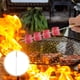 thumbnail image 2 of 50 brochetas de barbacoa con mango de madera, de acero inoxidable, de metal, anchas, planas y largas, para carne y verduras, 2 of 8