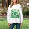 thumbnail image 4 of ICHUANYI St. Patrick's Day Sweatshirts for Women Green Printed Casual Loose Long Sleeve Fit Tops Hoodless Sweatshirts Top, 4 of 5