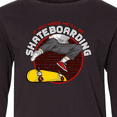 thumbnail image 4 of Inktastic Skateboarding Gift for Skater Long Sleeve Youth T-Shirt, 4 of 5