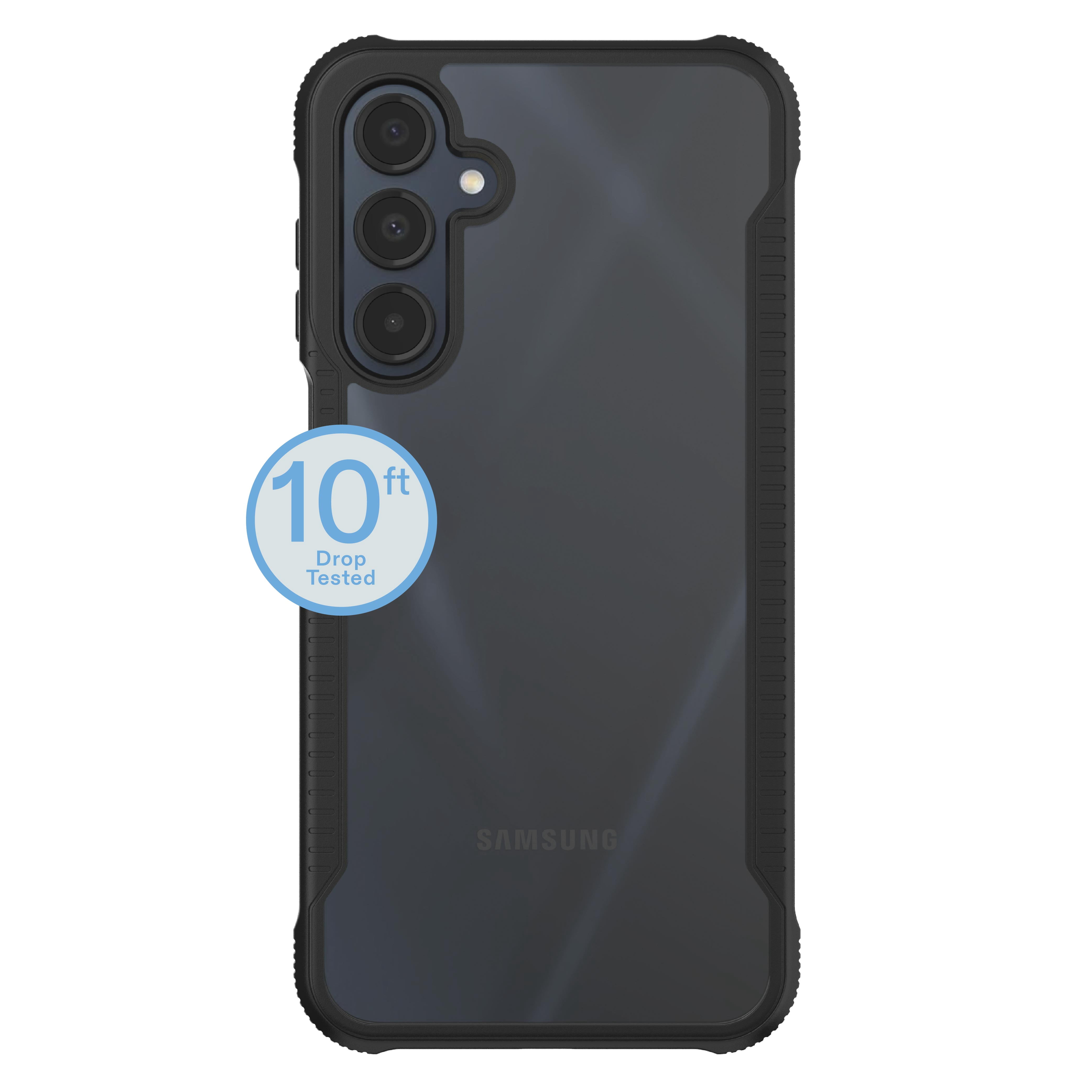 onn Dual-Layer Phone Case for Samsung Galaxy A16 5G - Black/Clear