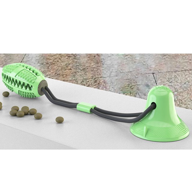Un juguete para perros con ventosa verde, juguete multifunción para masticar perros de 46 cm × 9,5 cm × 6,3 cm oso de fresa Electrónica