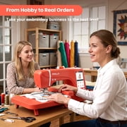Poolin EOC06RE Large Area Embroidery Machine – 7.9×11″,7″ Touchscreen, Wi-Fi, DST/DSB Support