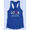 thumbnail image 3 of Say Your Love Simple  Racerback Tank Women -Image by Shutterstock, Female x-Large, 3 of 4