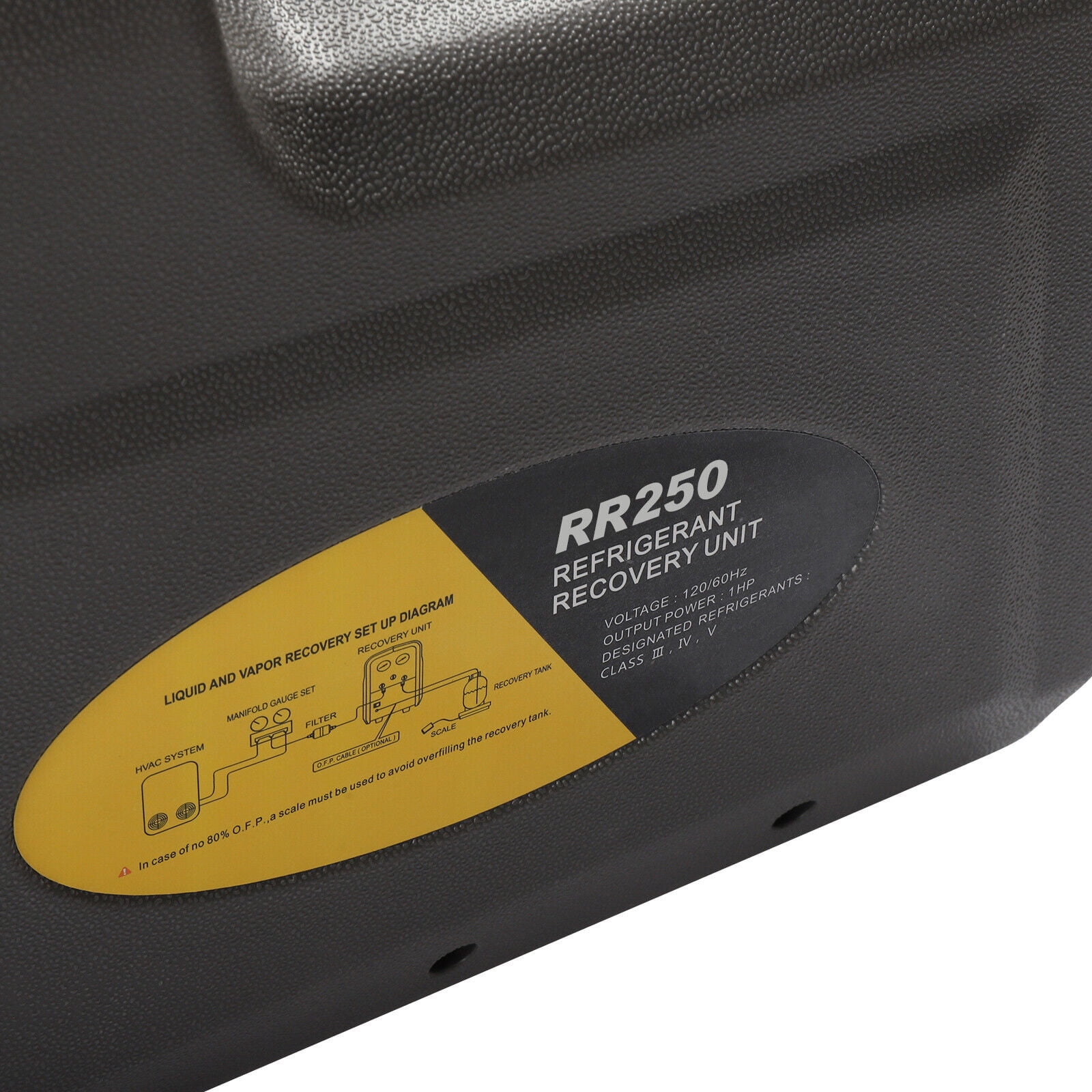Miumaeov Refrigerant Recovery Machine 3/4HP Dual Cylinder HVAC Recycling Tool 60Hz 110V