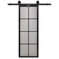 thumbnail image 2 of Sliding Barn Door Hardware Kit, Space Saving Design & Heavy Duty Steel, for Single Wooden Door, Easy Installation & Smooth Quiet Operation, Industrial Grade Components for Kitchen, 2 of 5