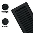 thumbnail image 4 of Sierra Grates 4” x 10” Contemporary Design Floor Register - Cast Iron Black Color,  with Air Filter  - Vent Cover for Home Floor, Rectangle, 4 of 7