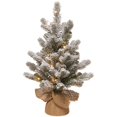 thumbnail image 1 of 2 ft. Feel Real Snowy Artificial Tree, Warm White, 1 of 1
