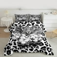 thumbnail image 3 of Homewish Retro Cheetah Pattern Bedding Comforter Set,Jungle Animal Leopard Twin Comforter Sets,Rustic Flower Floral Bedding Set For Men Women,Luxury Bedroom Decor,2-Piece, 3 of 9