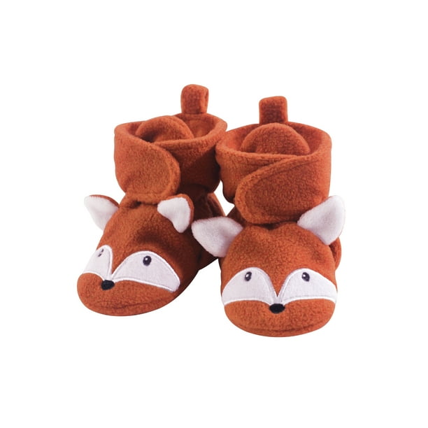 Hudson Baby Cozy Fleece Booties with NonSkid Bottom (Baby Boys or Baby Girls Unisex