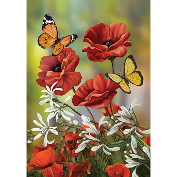 Briarwood Lane Garden Flag 12x18 For Outdoor Hello Spring Butterflies For Spring Garden Flag Flags For Outside