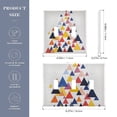 thumbnail image 2 of Yayeee Toggle Light Switch Wall Plate 2-Gang 4.56"x4.48" Decorative Outlet Cover, White Abstract Triangles, 2 of 7