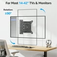 thumbnail image 5 of HOMOUNT Full Motion Long Arm TV Wall Mount for Most 14-42 inch TVs, Swivel Tilt Extension Rotation TV Mount, Max VESA 200x200mm, up to 44 lbs, 5 of 10