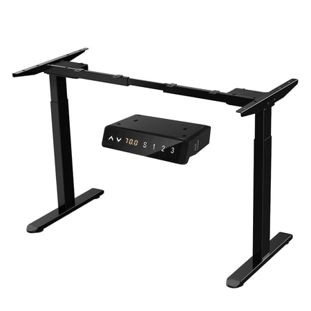AIMEZO Ergonomic Dual Motors Standing Desk Frames,Electric Height Adjustable Computer Desk Base (Black Frame Only)