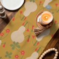 thumbnail image 3 of Yellow Gourd Table Runner 72 Inches, Spring Floral Farmhouse Botanical Bed Runner Dresser Scarves Tabletop for Indoor Outdoor Parties/Ceremony/Banquet, 18" x 72", 3 of 9