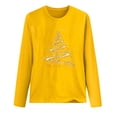 thumbnail image 5 of Oalirro Womens Tops Dressy Casual Ladies Fashion Casual Christmas Print Round Neck Loose Long Sleeve Top, 5 of 5