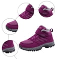 thumbnail image 6 of Outdoor Snow Boots for Women Men Waterproof Nonslip Hiking Winter Booties Lace up Hook and Loop Athletic Ankle Boots Purple 8.5, 6 of 6