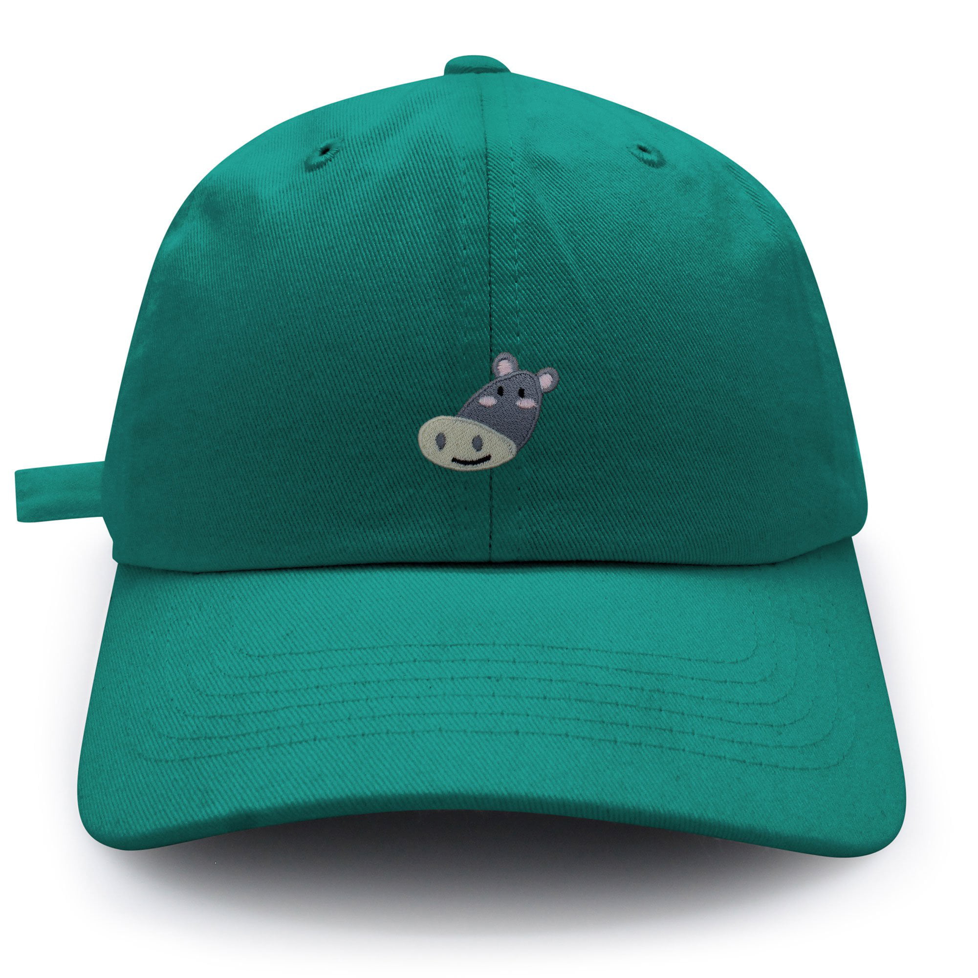 Baby Toddler Boy Summer 100%Cotton Beach Hat Cap Chin Straps "Hippo" Size 2-6m 