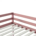 thumbnail image 6 of Bellemave Twin Low Loft Bed with Ladder and Guardrails Space Saving Twin Wooden Loft Bed Frame for Junior Loft Bed Frame with Strengthened Slats (Twin, Pink), 6 of 8