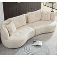 thumbnail image 6 of Modular Sectional Sofa Couches, 4 Seat Modular Sofa Cloud Couch, Deep Seat Sofa Couch Upholstered Lounge Chaise for Living Room Bedroom Apartment, White, 6 of 6