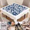 thumbnail image 6 of Floral Rubber Gaming Mat 31.5 Inch Square Non-Slip Table Cover for Mahjong Tiles, Poker Games and Family Board Game Nights, 6 of 7