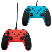 2 Pack GameFitz Wired Controller for the Nintendo Switch in Red and Blue