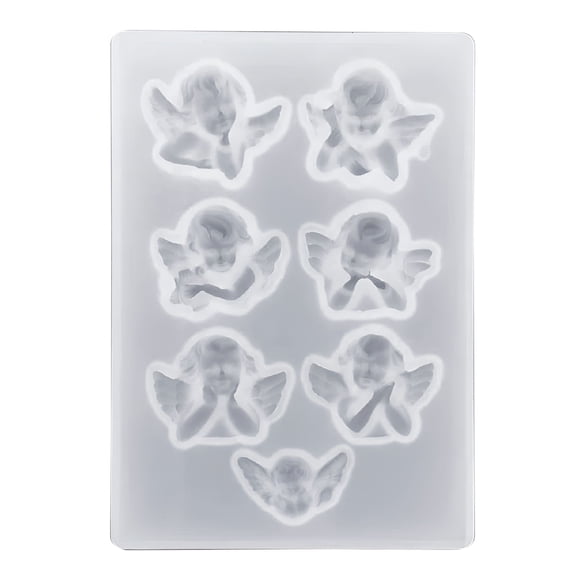 CCOCC Christmas Resin Molds Silicone Cute Little Angel Shape Epoxy Resin Mold DIY Christmas Charms Silicone Mould