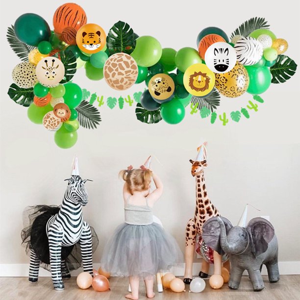 Kit de globos de fiesta con dibujos animados, 84 unidades, látex con hojas, más de 6 años